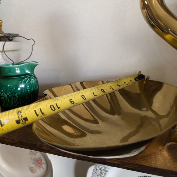 Very Large Brass Swan Bowl Duck Vintage Big Rare Mid Century Modern MCM Planter - Picture 9 of 11